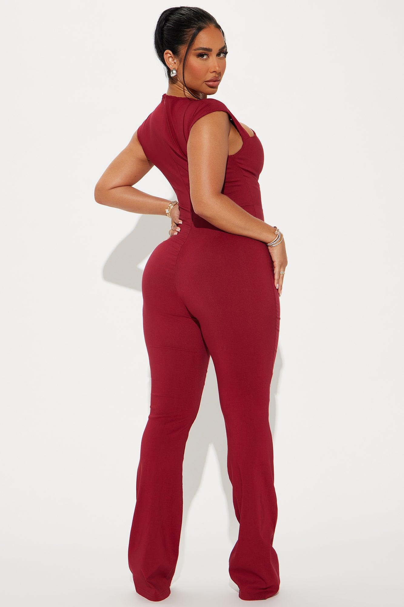 Kalany Jumpsuit - Burgundy Product Image