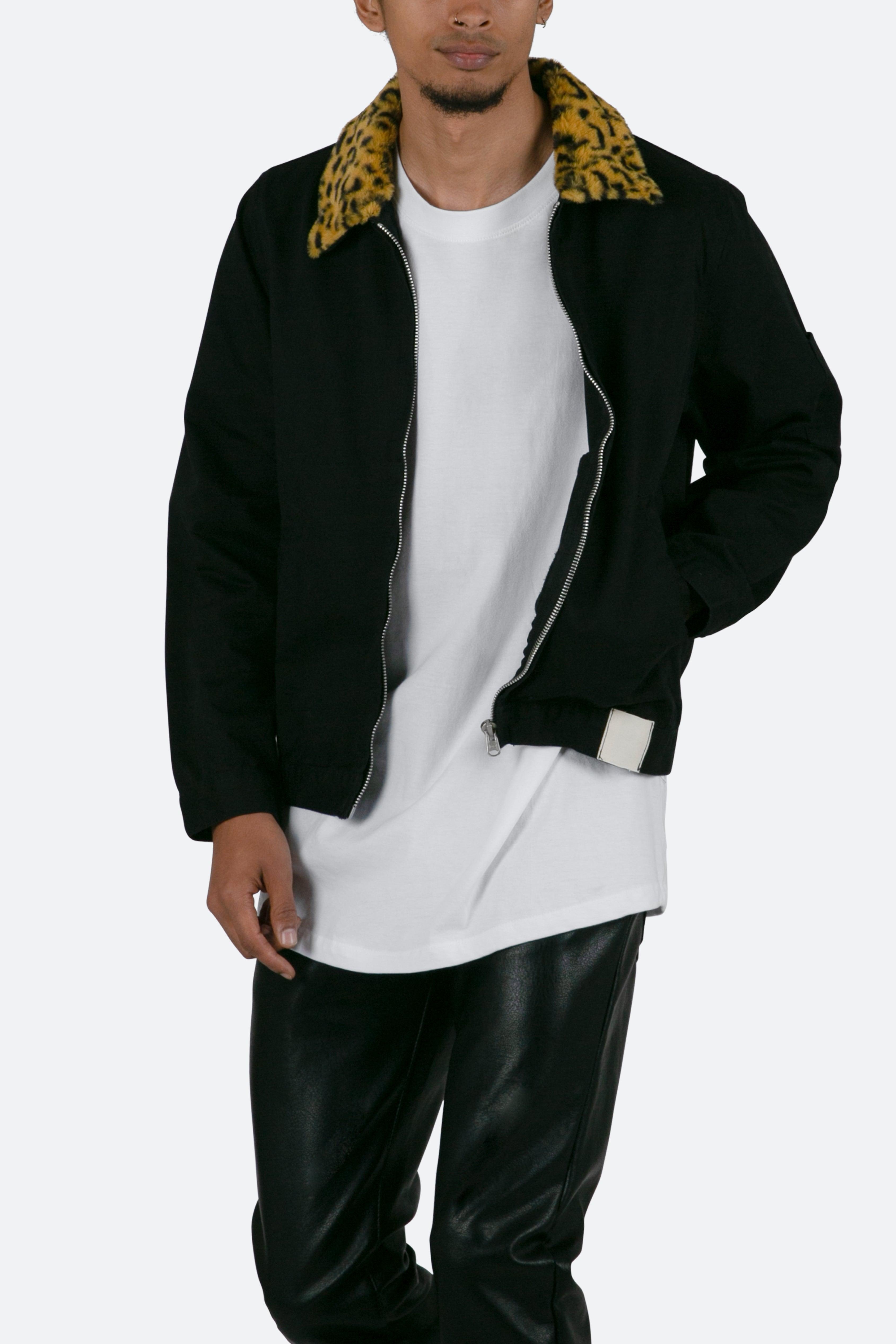 Leopard Work Jacket - Black Product Image