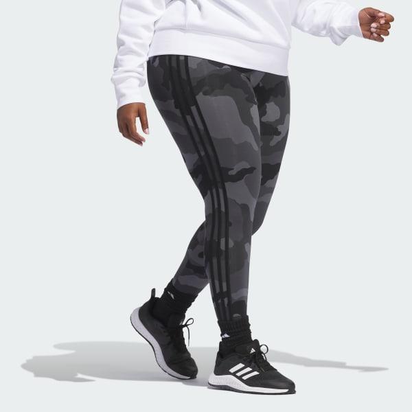 Essentials 3-Stripes Camo Print 7/8 Length Leggings (Plus Size) Product Image