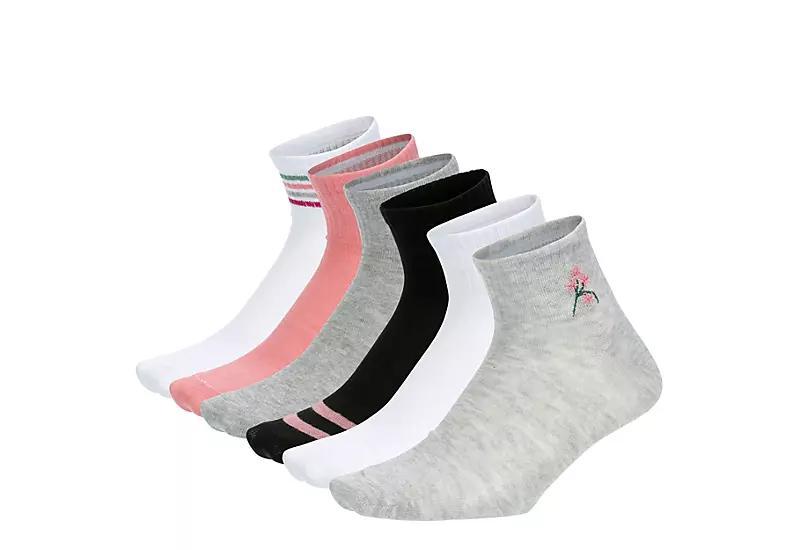 Steve Madden Womens Quarter Socks 6 Pairs Product Image