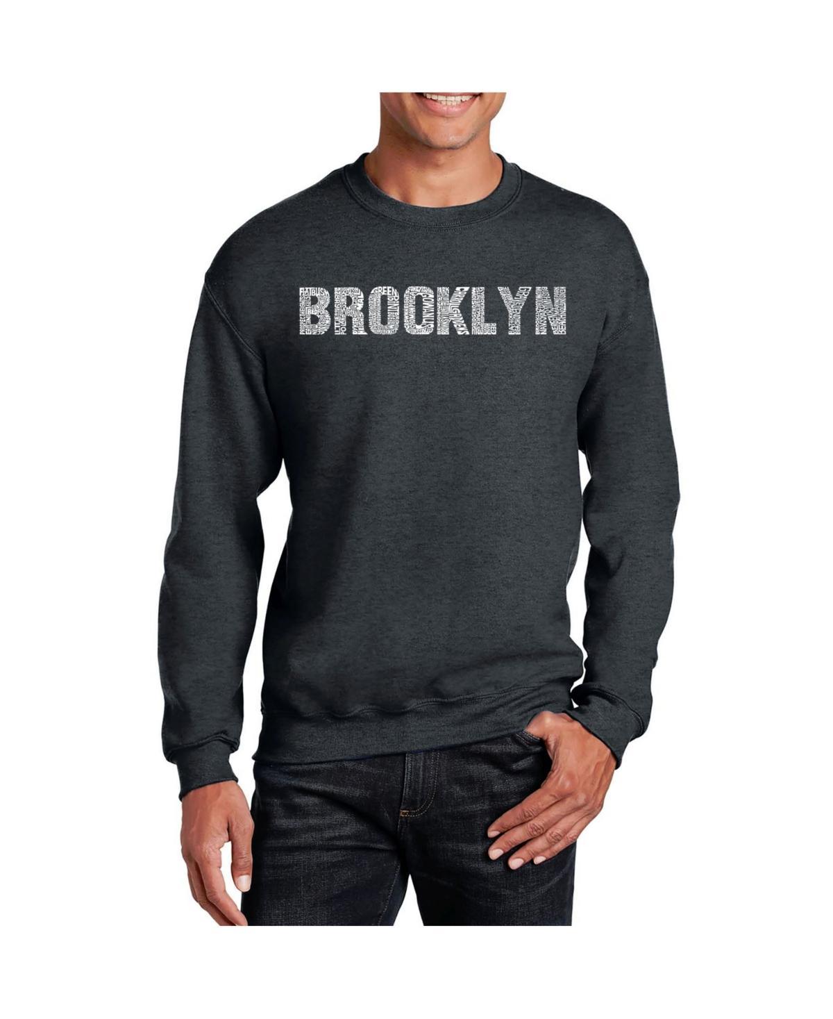 La Pop Art Mens Word Art Boston Neighborhoods Crewneck Sweatshirt Product Image