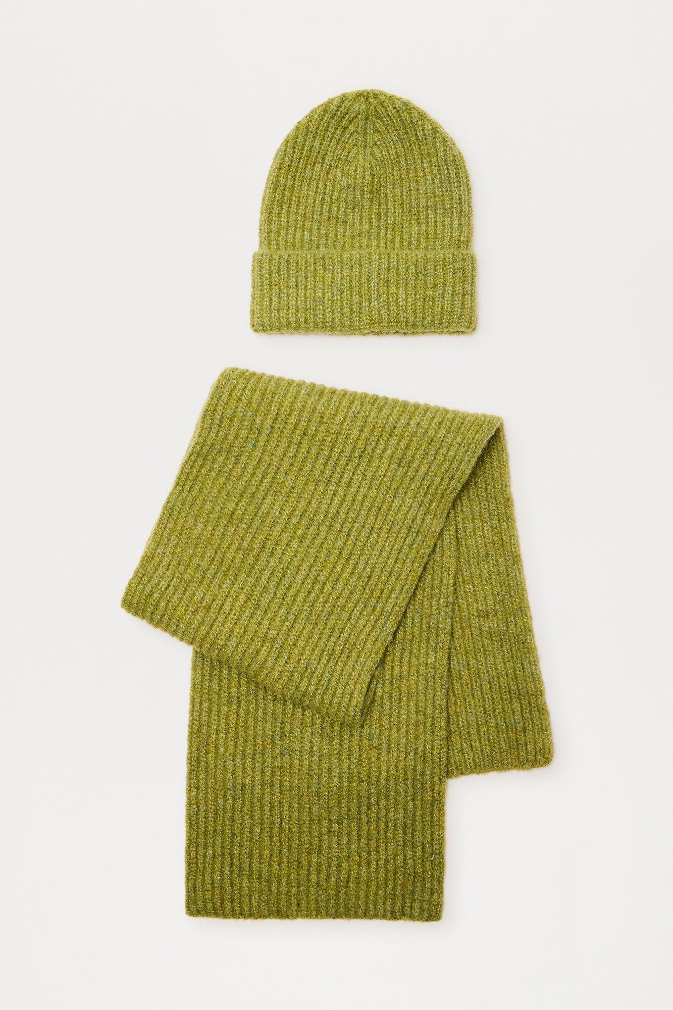 Chillest Winter Scarf And Beanie Set - Green Product Image