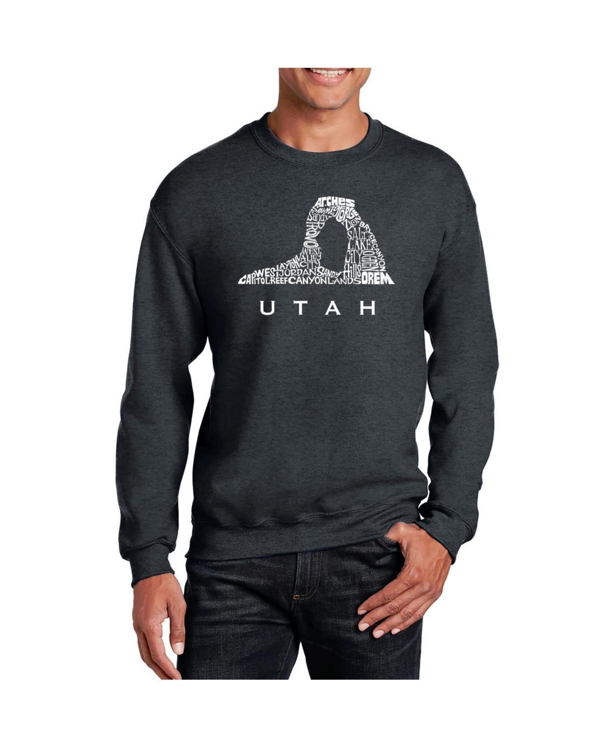 La Pop Art Mens Word Art Utah Crewneck Sweatshirt Product Image