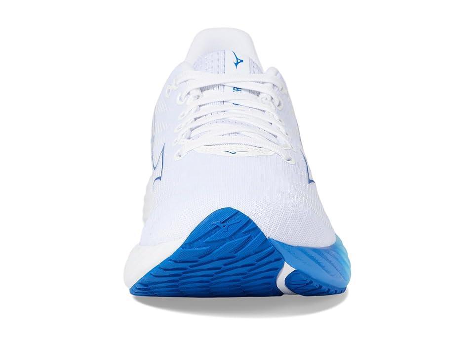 Mizuno Womens Wave Rider 28 - Shoes White/Mugen Blue Product Image