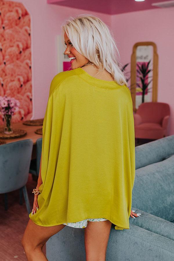 Blissful Beginnings Shift Top In Lime Punch Product Image