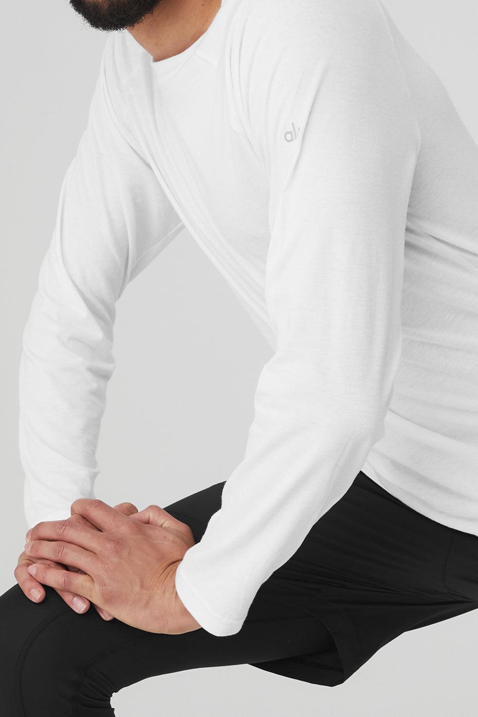 Triumph Long Sleeve Tee - White Male Product Image