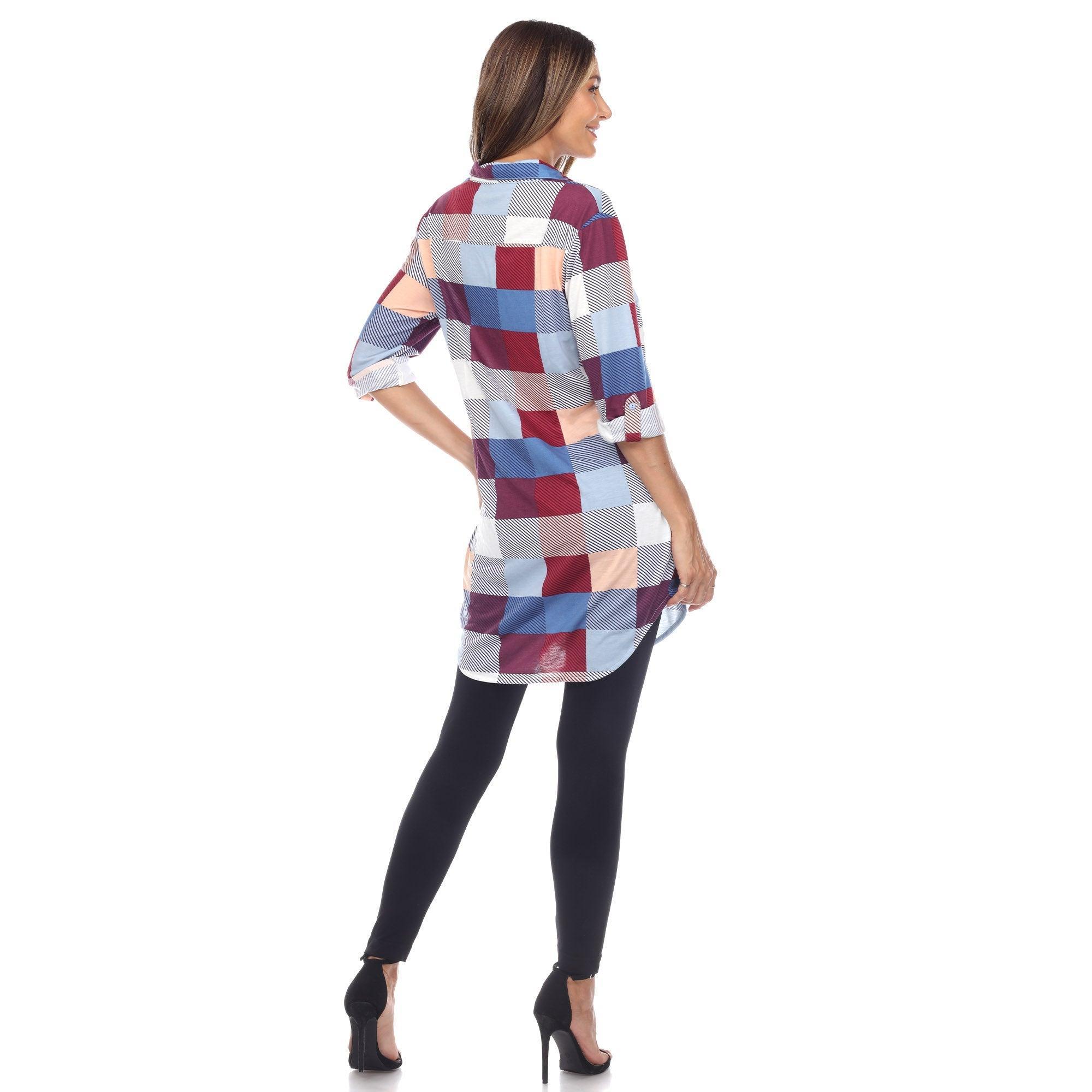 Classic Plaid Tunic Shirt Product Image