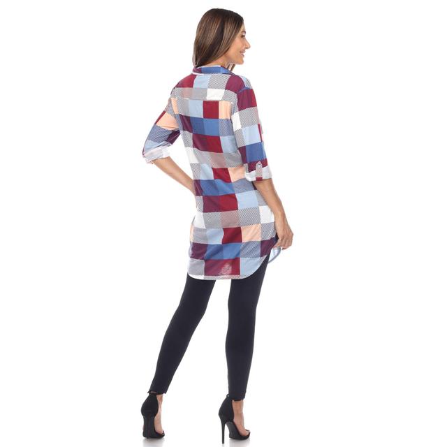 Women's Classic Plaid Tunic Shirt Product Image