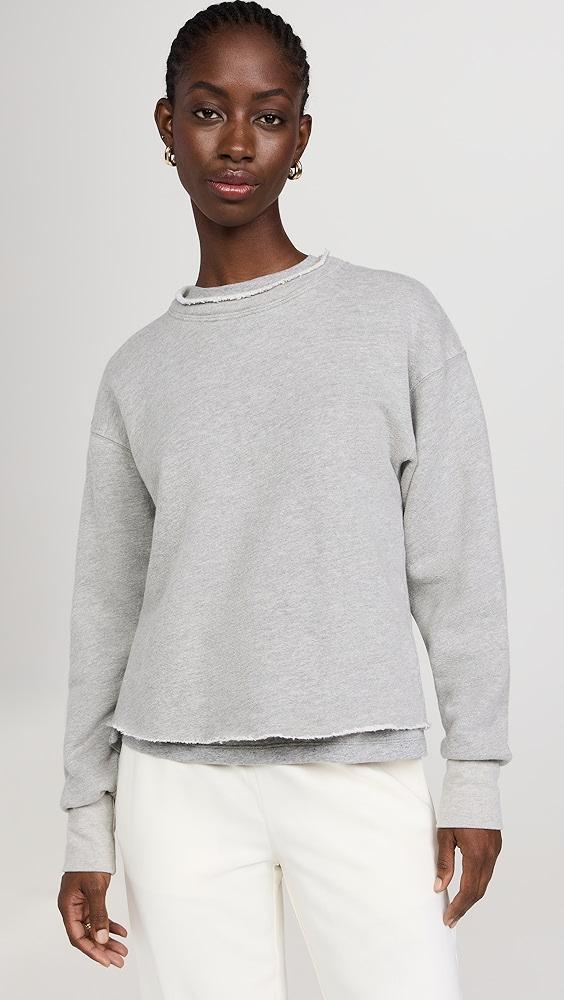 Les Tien Riley Crop Roll Neck Sweatshirt | Shopbop Product Image