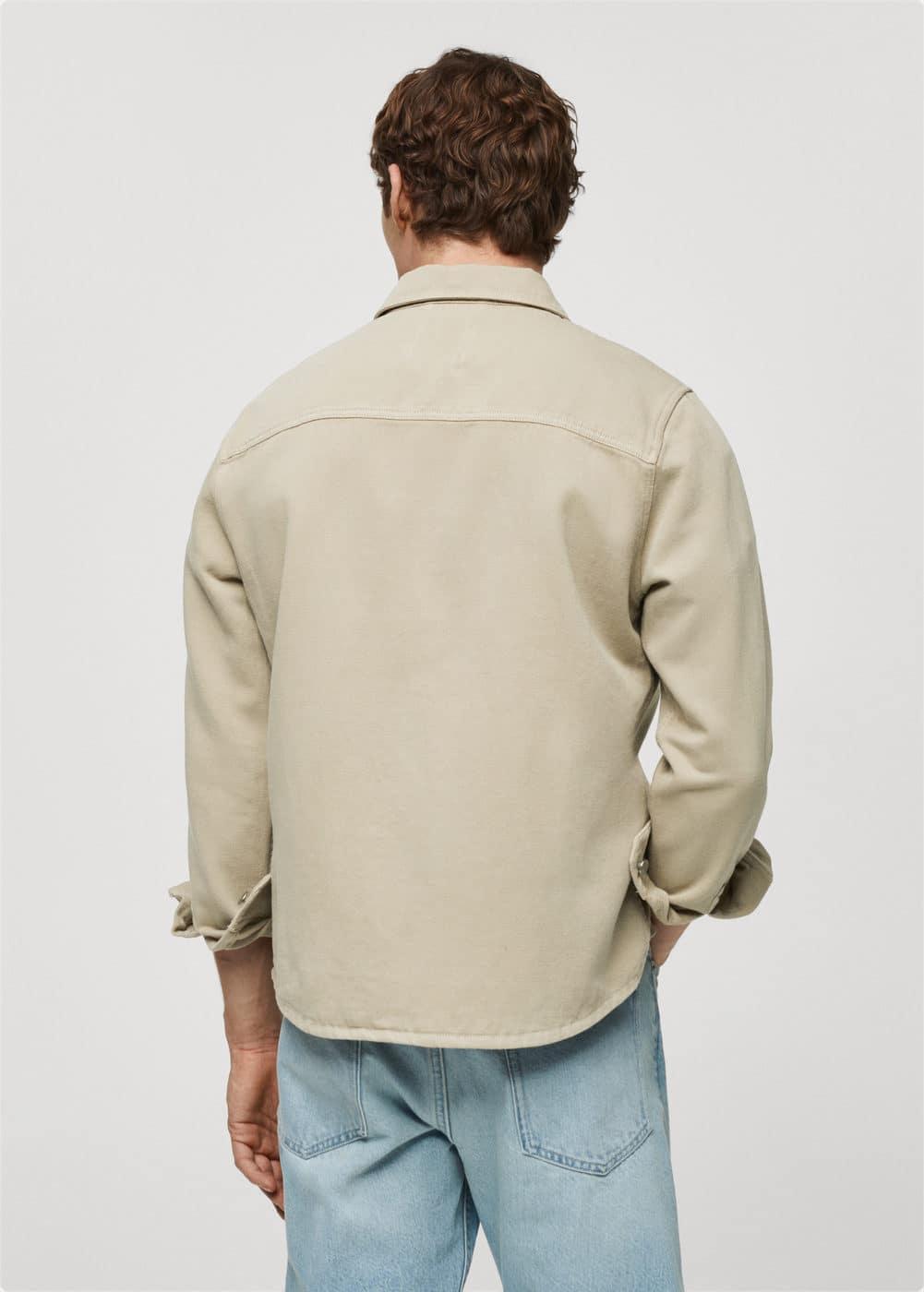 MANGO MAN - Regular-fit overshirt with pocket khakiMen Product Image