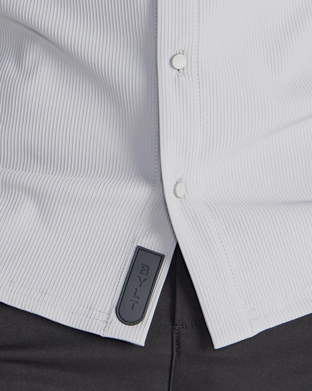 Ribbed+ Short Sleeve Button Down Product Image