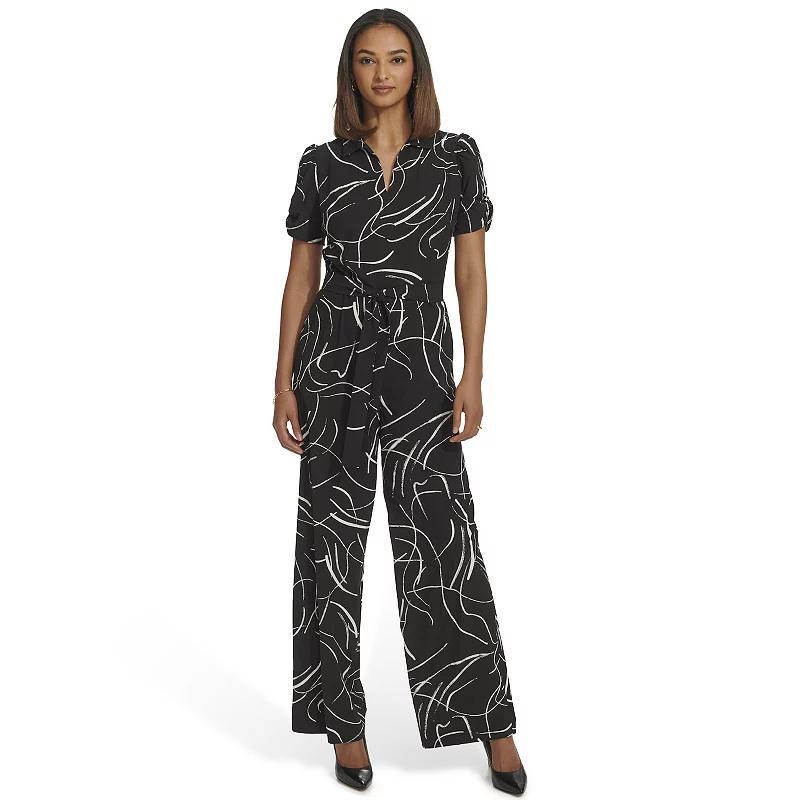 Womens Harper Rose Rouched Sleeve Polo Jumpsuit Product Image