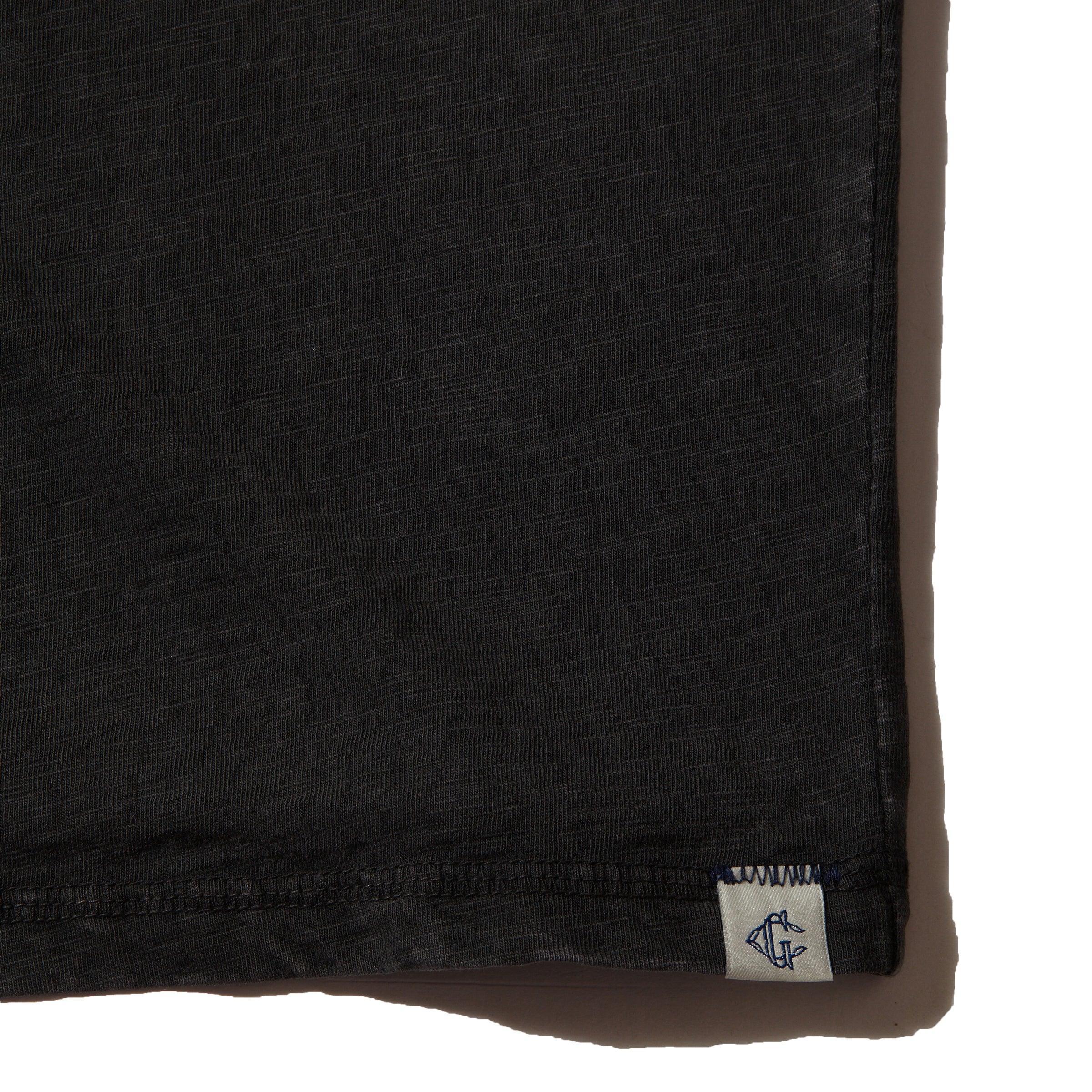 Hewitt Garment Dyed Henley - Washed Black Product Image