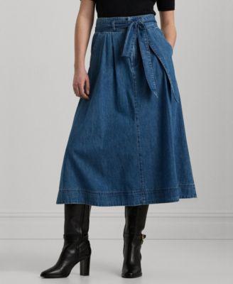 Women's Denim A-Line Skirt Product Image