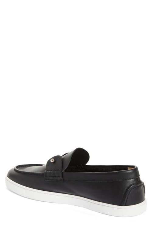 CHRISTIAN LOUBOUTIN Mens Chambeliboat Leather Low-top Boat Shoes Blac In Black Product Image