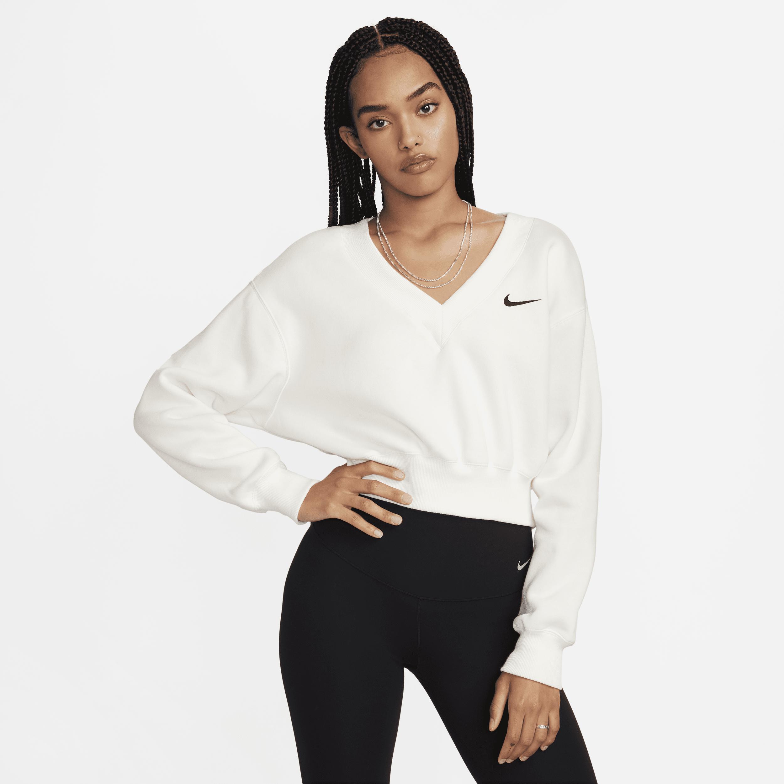 Women's Nike Sportswear Phoenix Fleece Cropped V-Neck Top Product Image