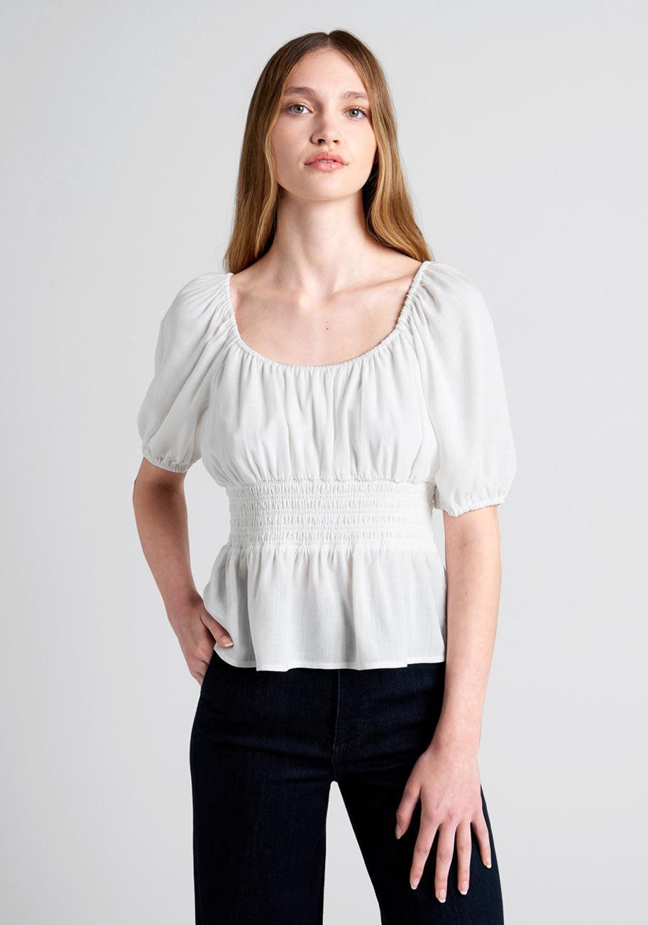 Seaside Picnic Peplum Top product image