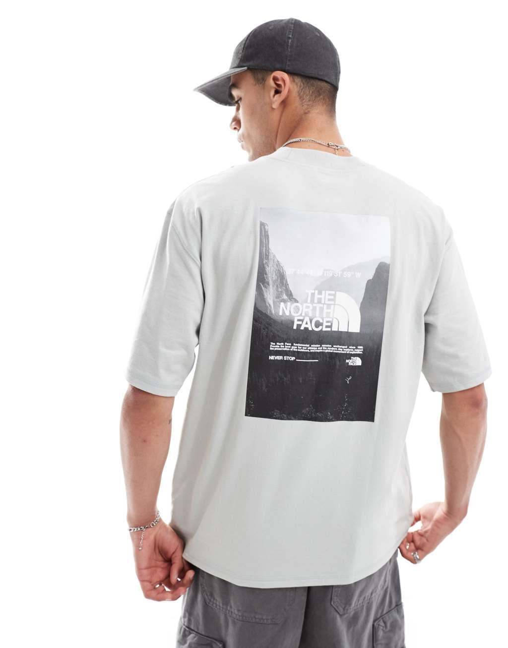 The North Face Stratus back print t-shirt in gray Product Image