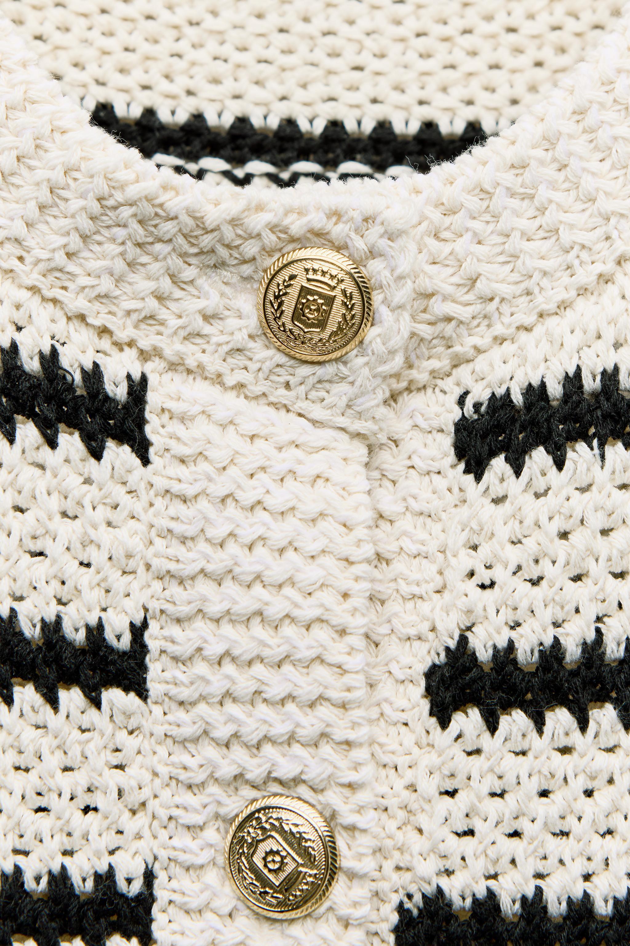 BASIC STRIPED KNIT CARDIGAN Product Image