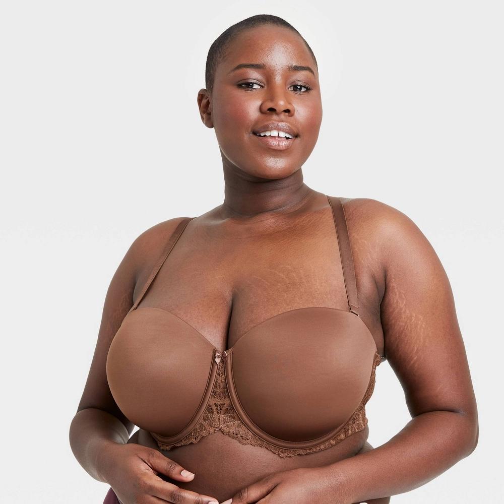 Womens Strapless Bra - Auden Cocoa 46D, Brown Product Image