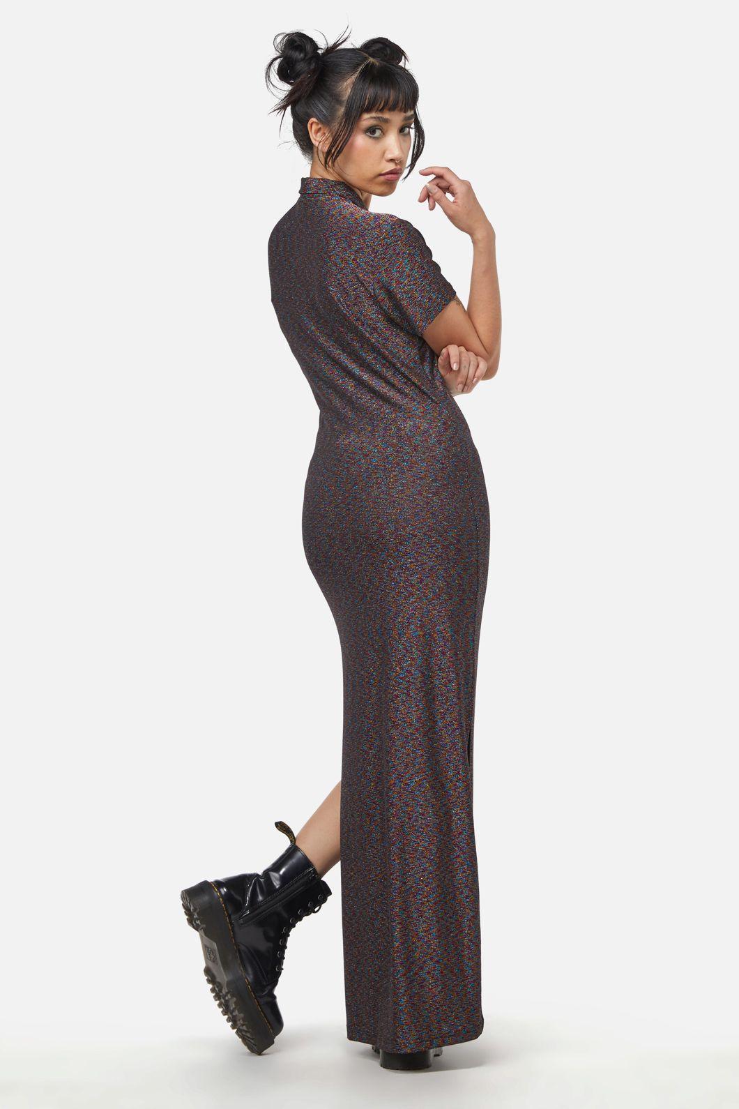 Glitter Mesh Midi Dress Product Image