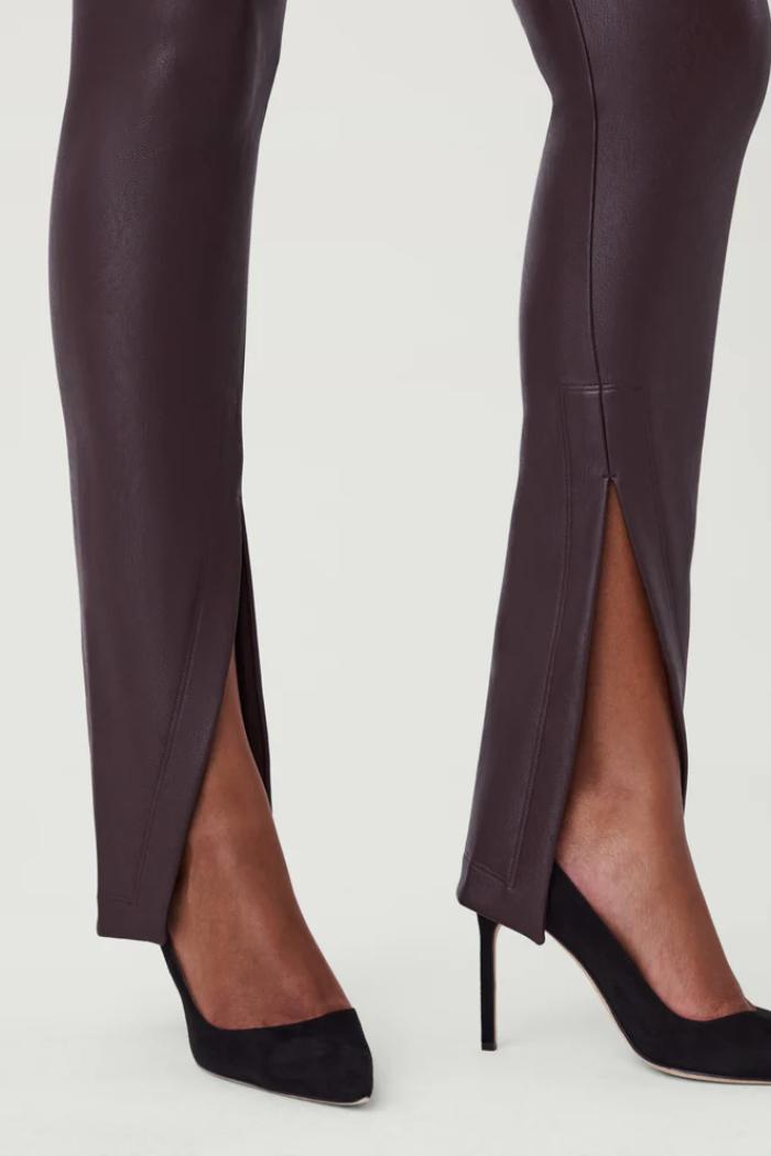 Leather Front Slit Legging Product Image