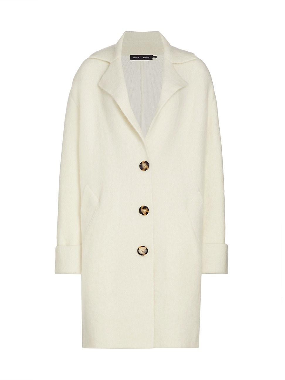 Womens Alpaca-Blend Long Coat Product Image