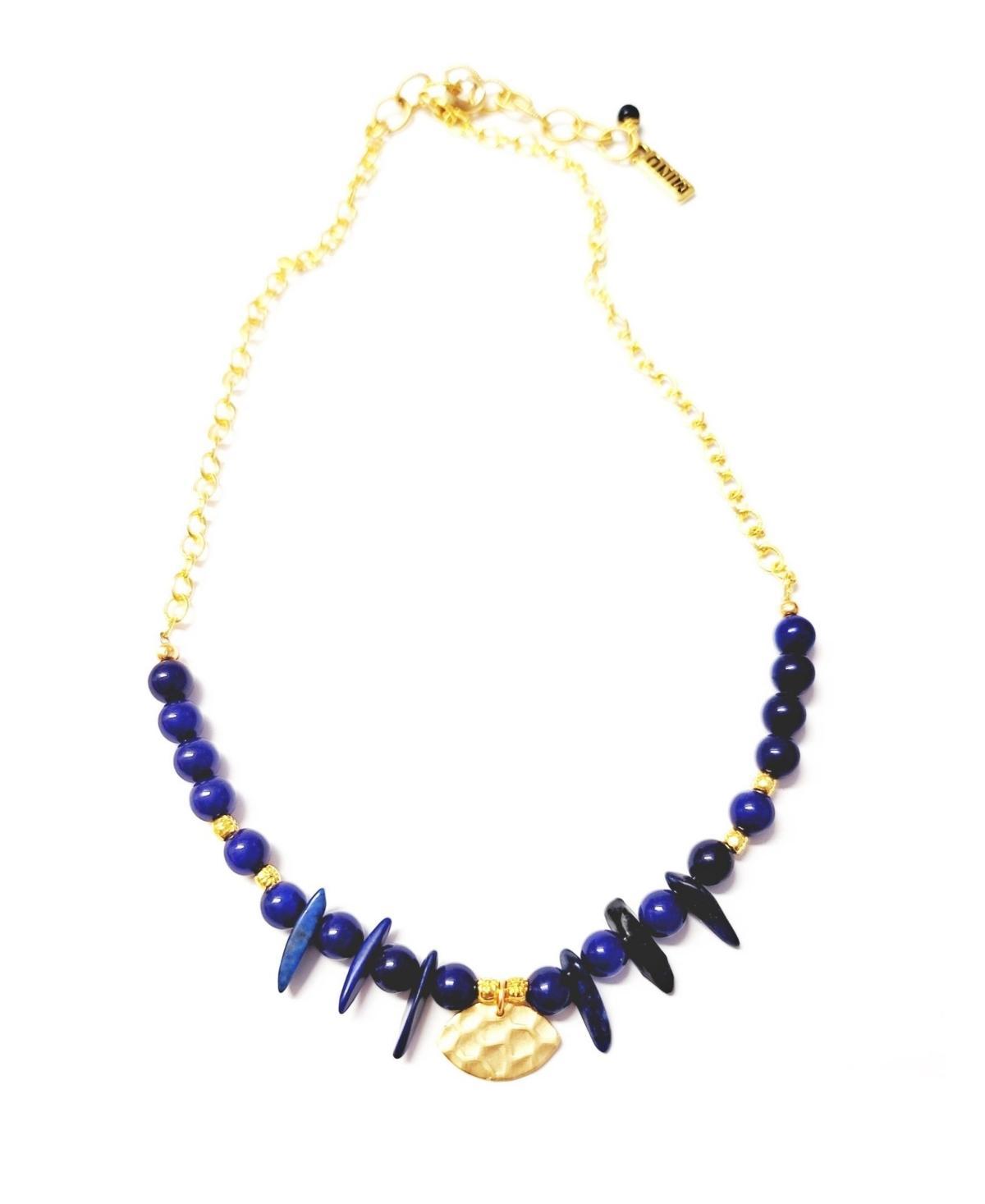 Womens Ain Necklace with Blue Lapis Stones Product Image