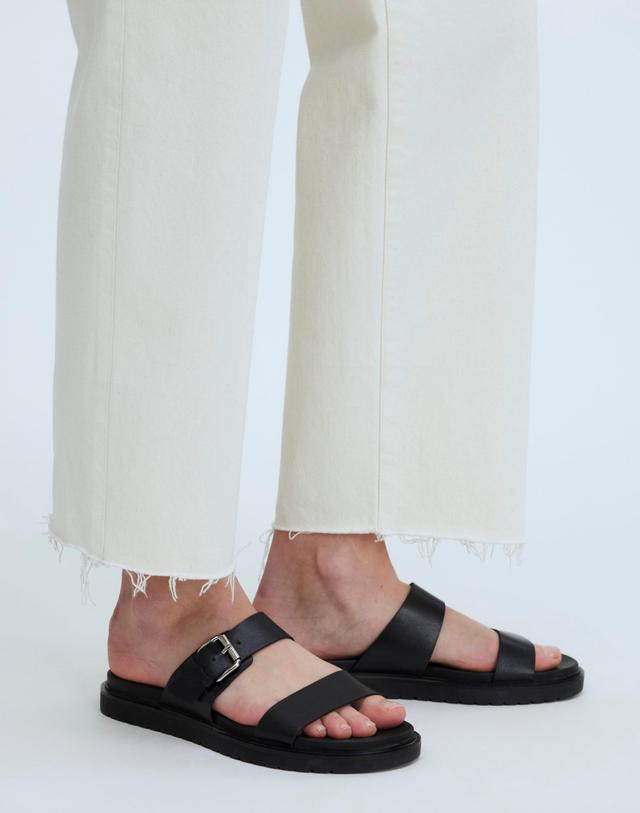 The Dee Double-Strap Slide Sandal in Leather Product Image