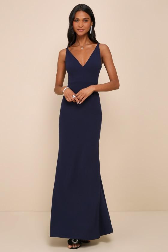 Melora Navy Blue Sleeveless Maxi Dress Product Image