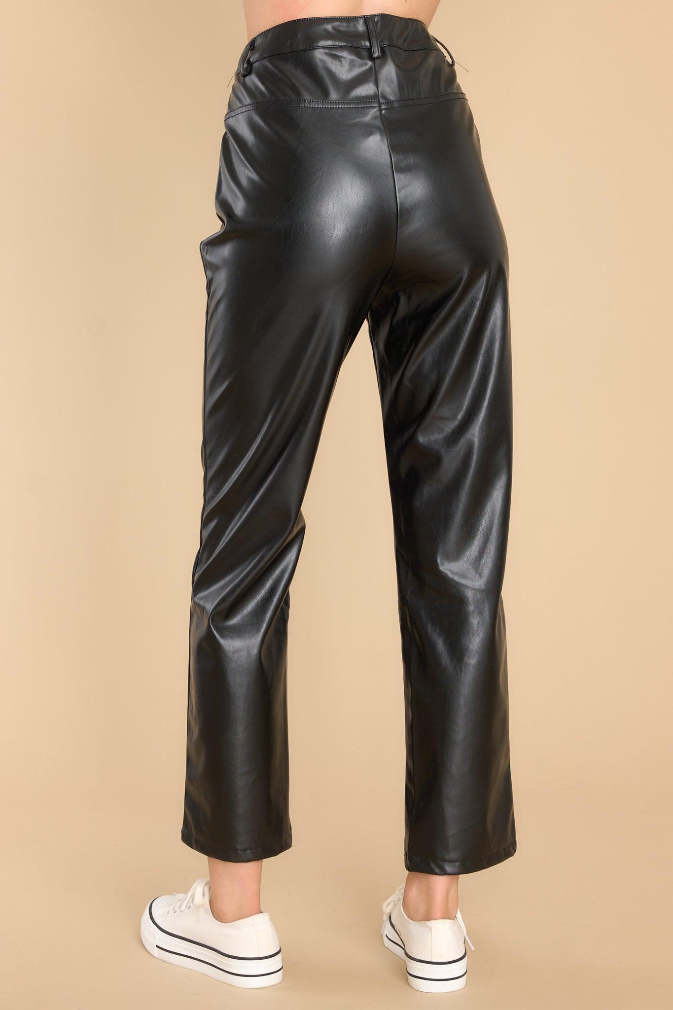 Out Last Night Black Faux Leather Pants Product Image