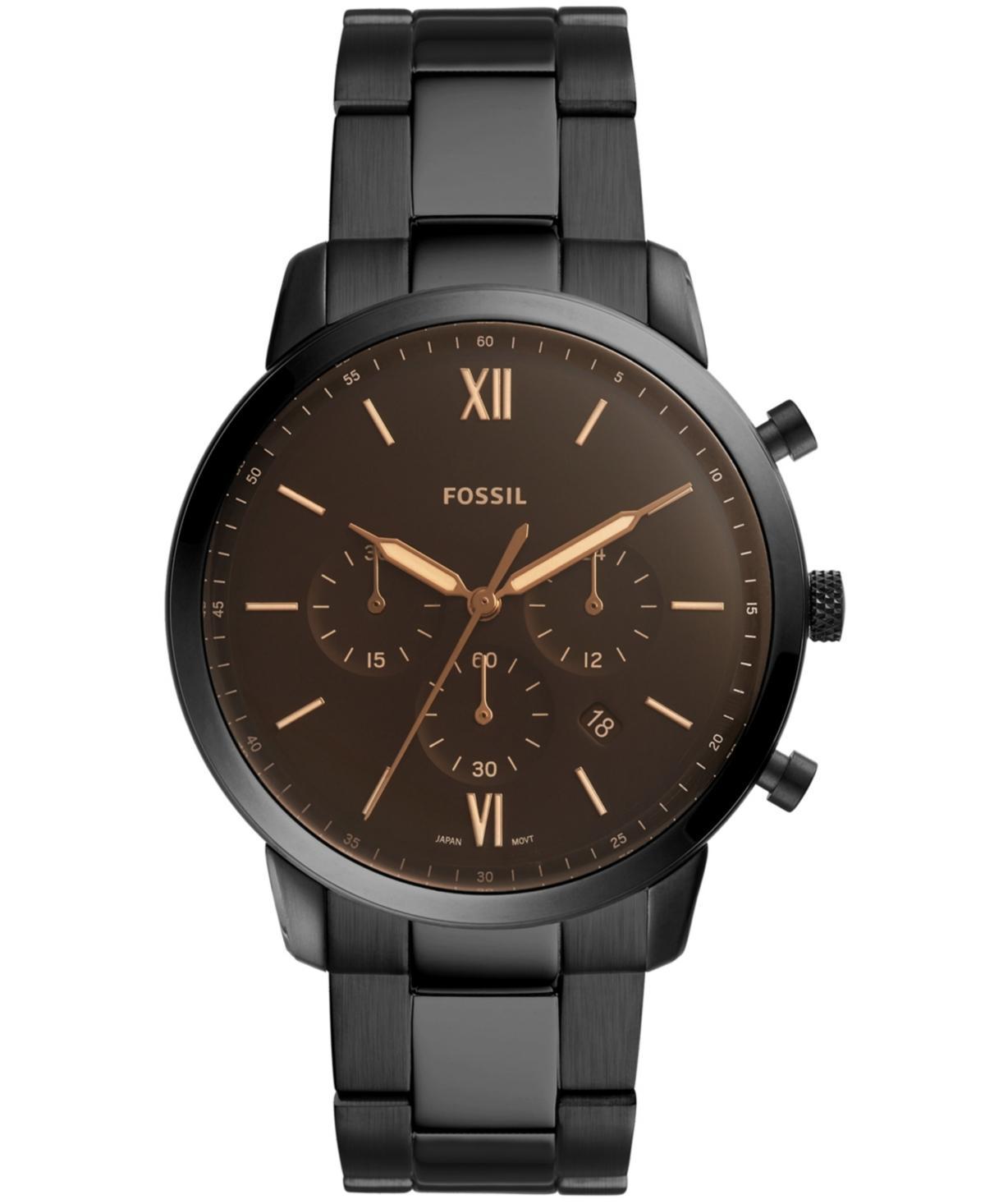 Fossil Mens Neutra Chrono black stainless steel bracelet Product Image