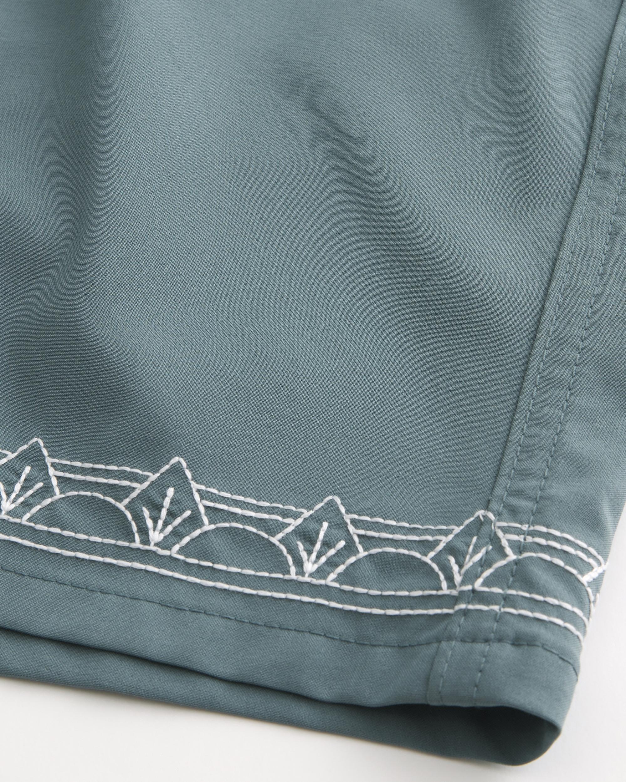 Embroidered Guard Swim Trunks 7" Product Image