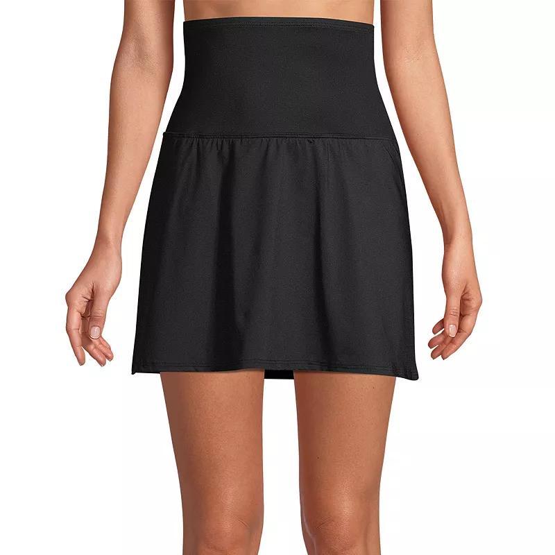 Lands End Plus Size Tummy Control Ultra High Waisted Modest Swim Skirt Swim Bottoms Product Image