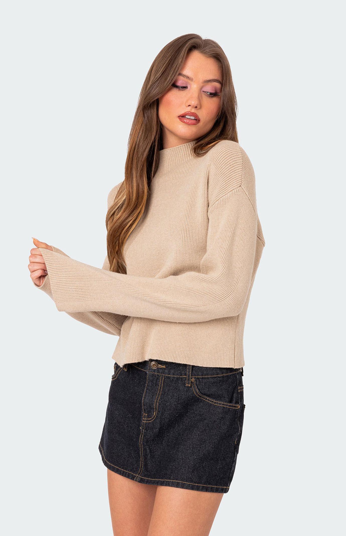 Edikted Women's Kimberly Mock Neck Sweater Product Image