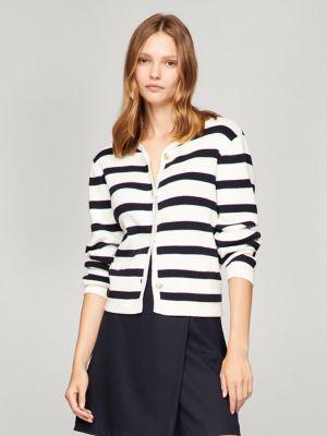 Stripe Button-Up Cardigan Product Image