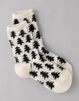 AE Holiday Tree Crew Socks Product Image