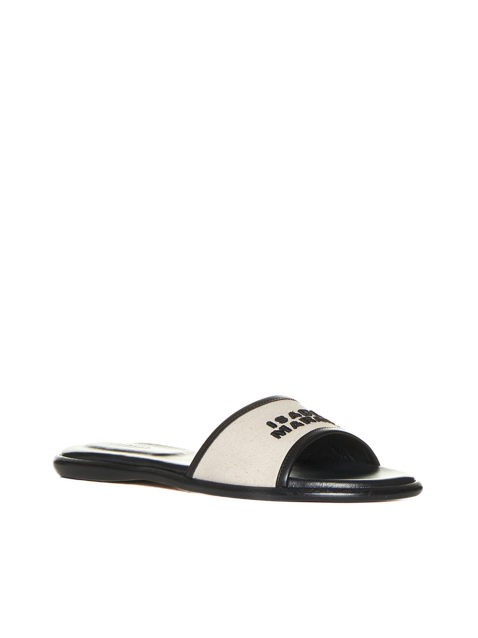 ISABEL MARANT Sandals In Ecru Black Product Image