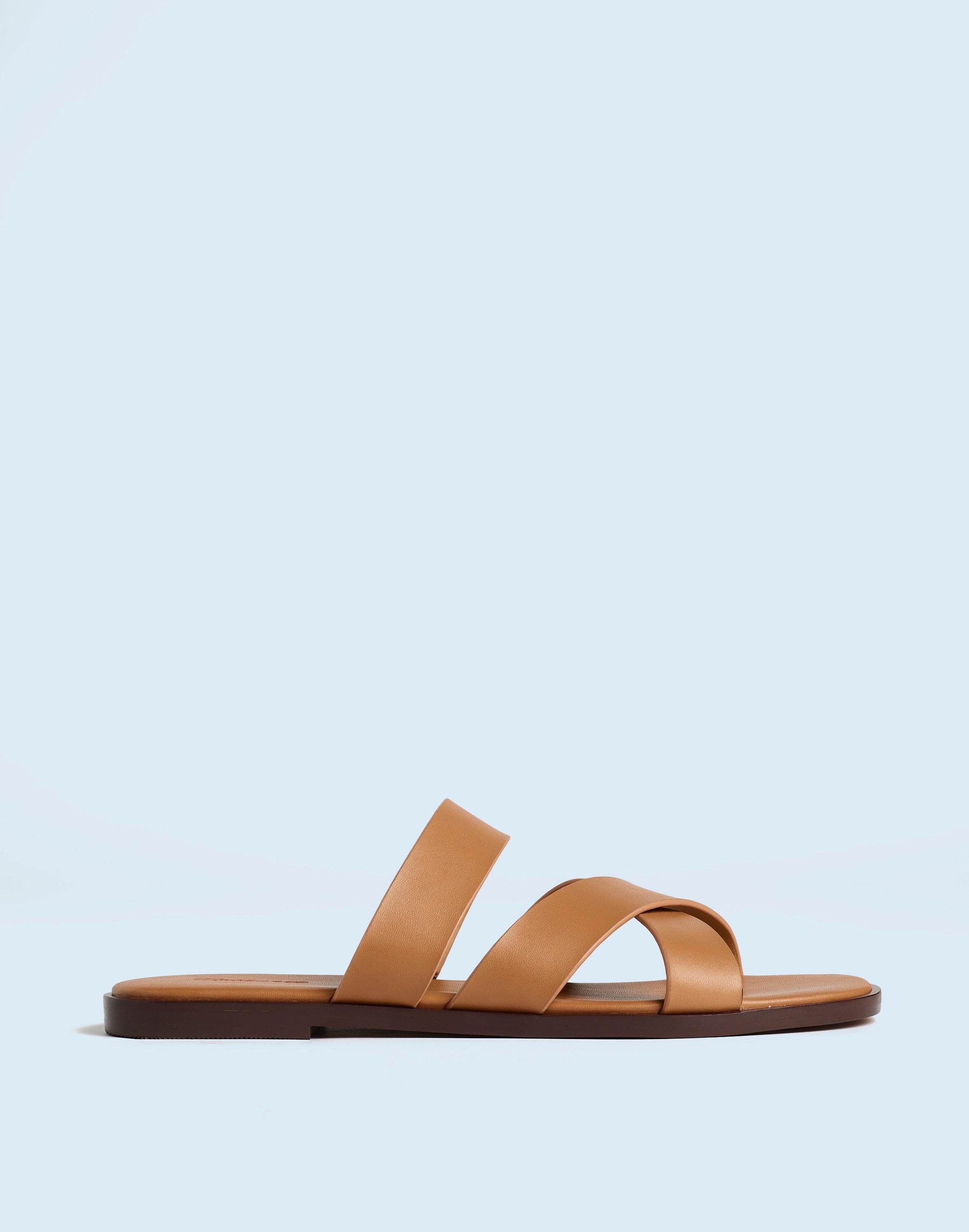 The Mena Slide Sandal in Leather Product Image