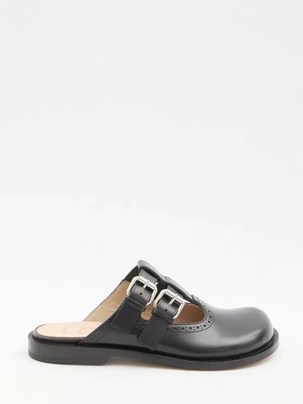 Campo Leather Mary Jane Mules In Black Product Image