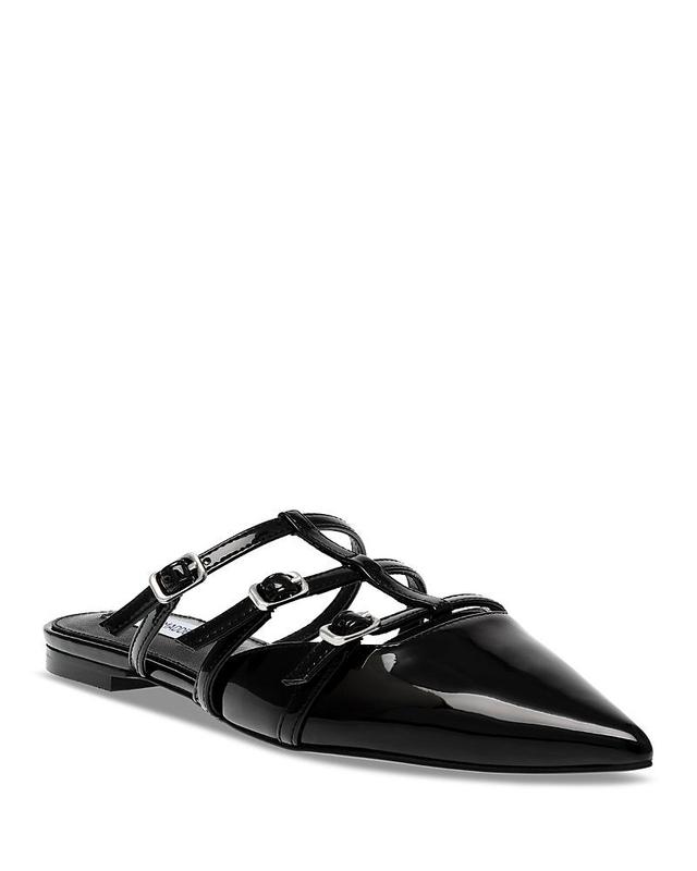 Steve Madden Womens Shatter Pointed Toe Triple Buckle Flats Product Image