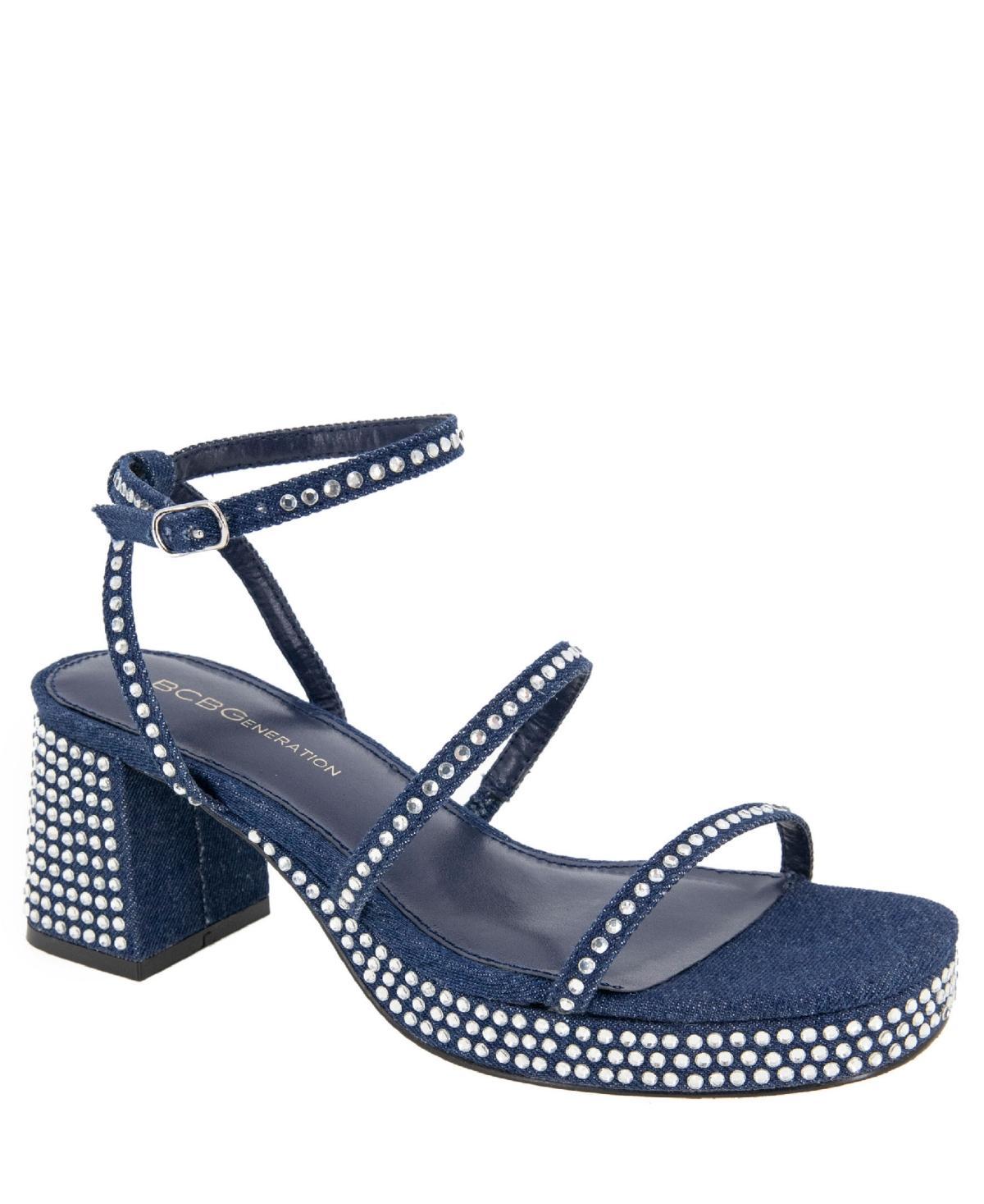 BCBGeneration Lissena-2 Denim Rhinestone Sandals Product Image