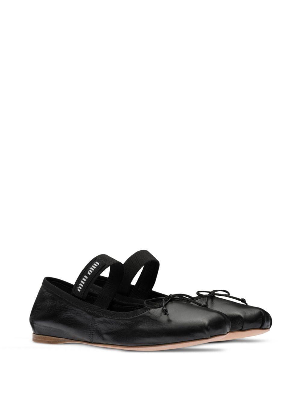 Satin Ballerinas In Nero Product Image