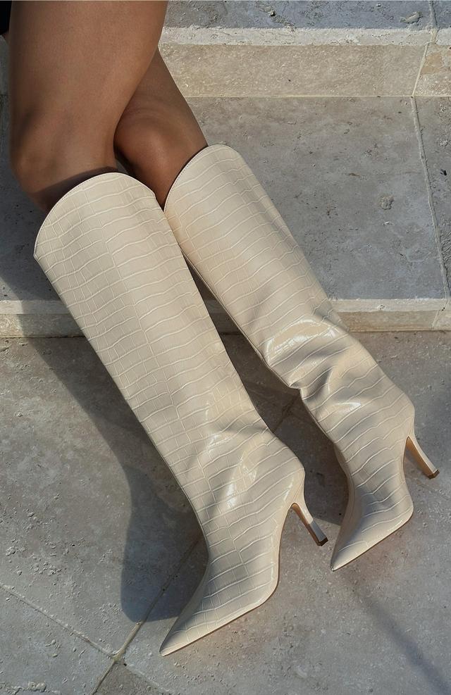 Blake Knee High Boots Ivory Product Image