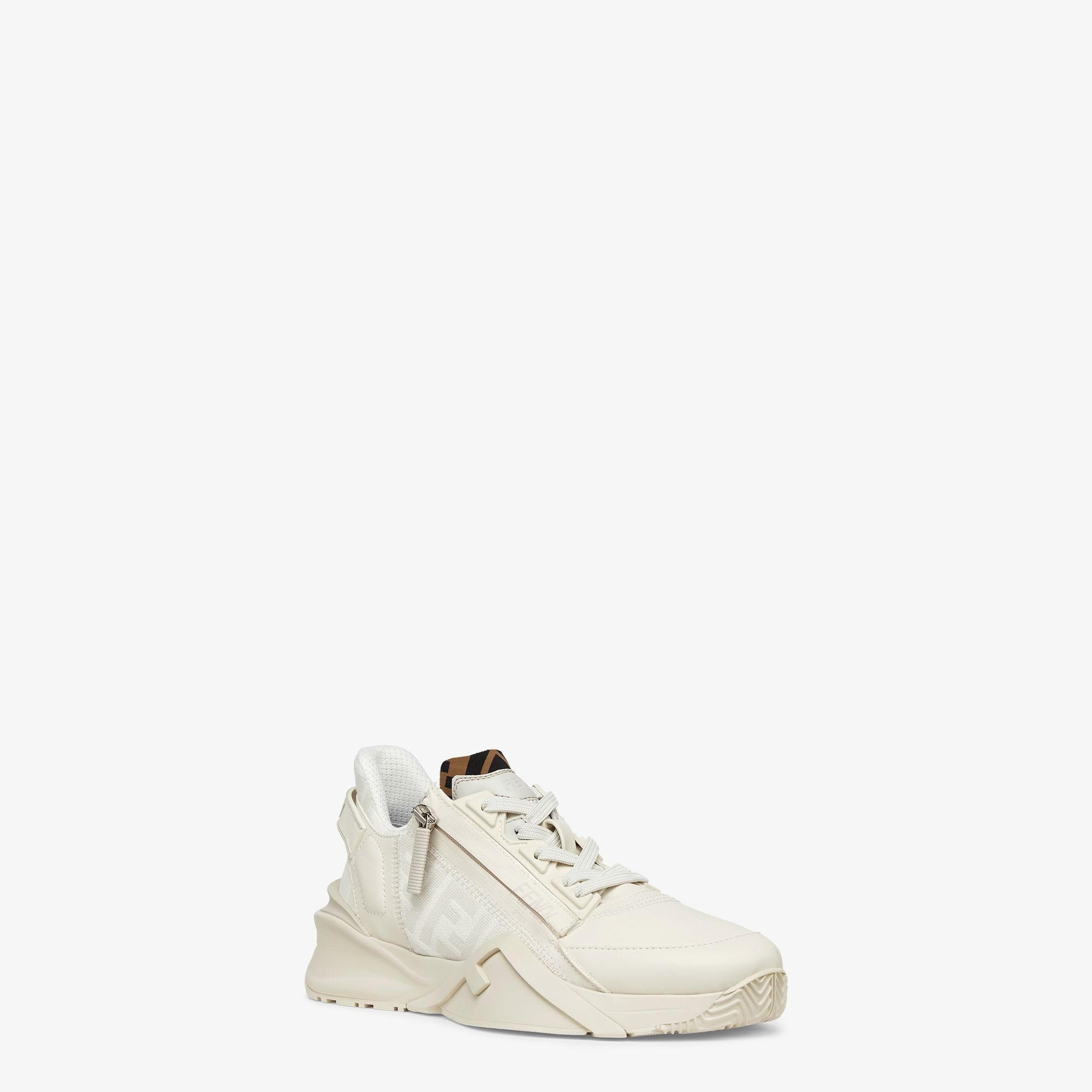 Fendi FlowWhite leather low-tops product image