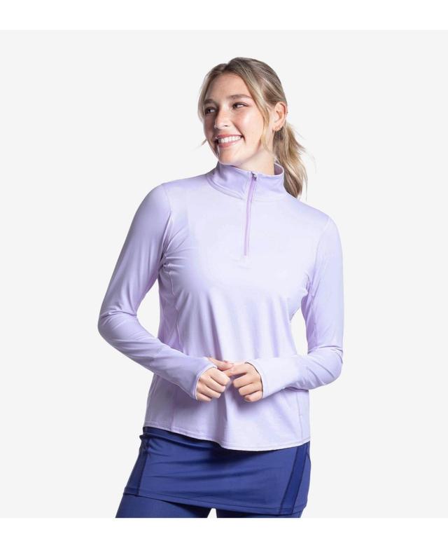 BloqUV Womens Upf 50+ Sun Protective Relaxed Mock Zip Top Product Image