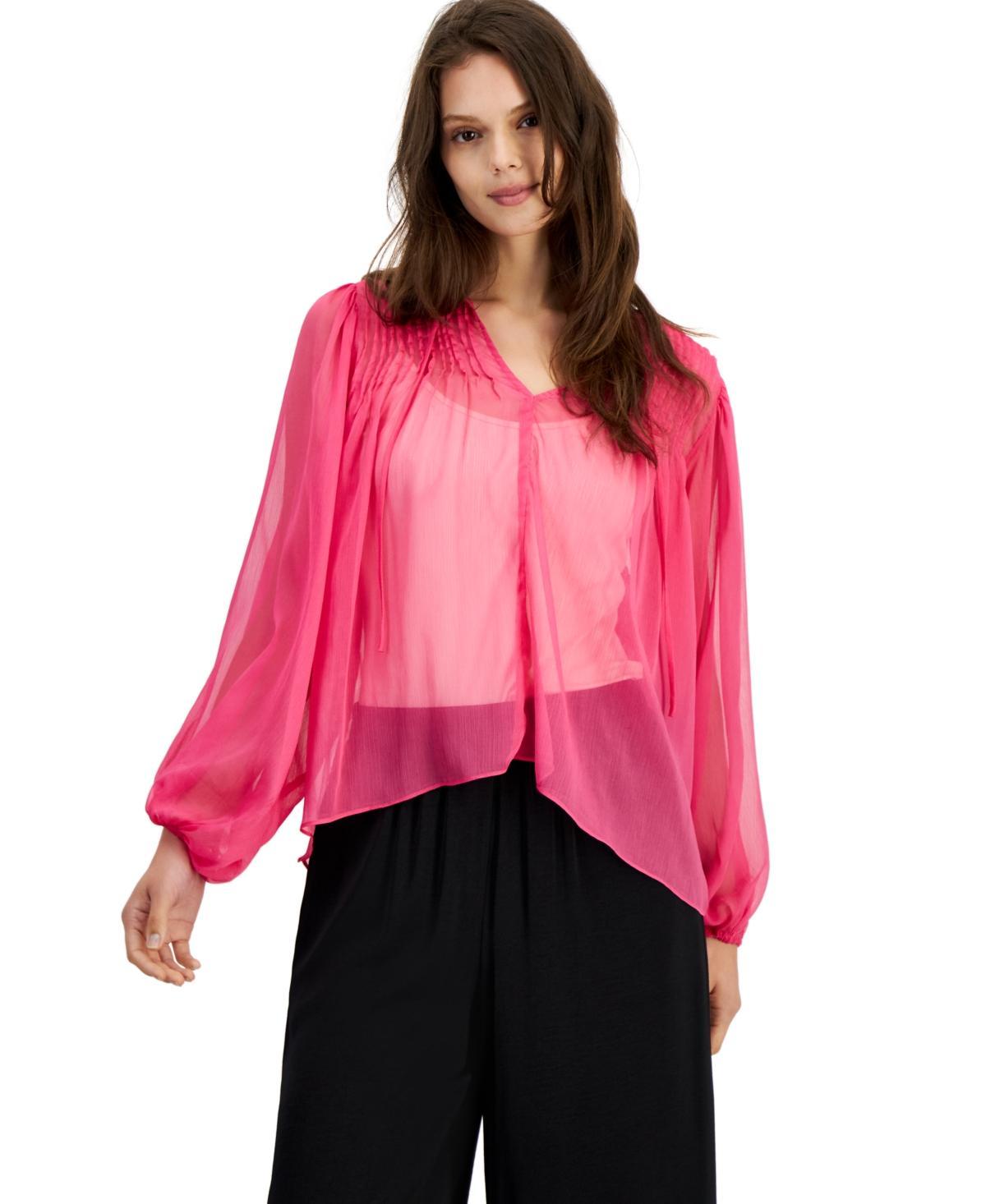 Lucy Paris Womens Nikko Pintucked Blouse Product Image