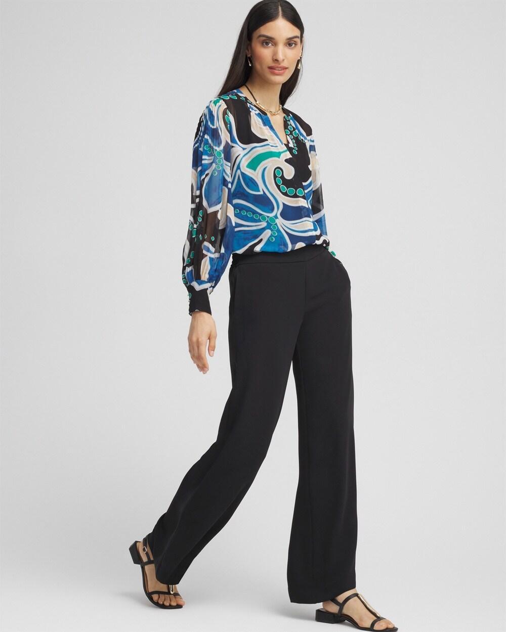 Pull-on Wide Leg Pants Product Image