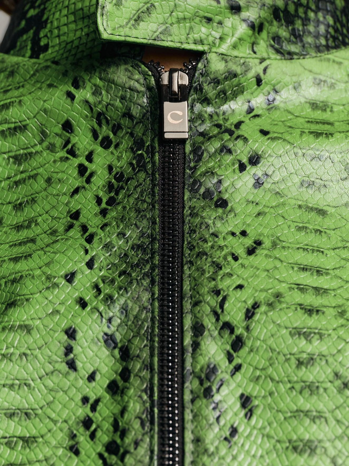 Motorsport jacket in Green Python Product Image