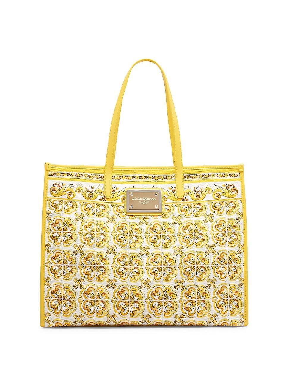 Womens Maiolica Print Shopper Tote Bag Product Image